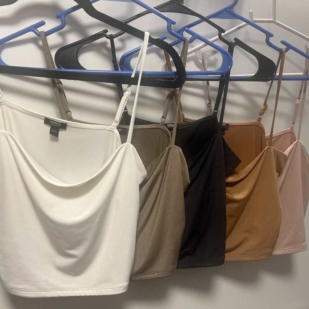 Bundle of 5 Express Body Contour Crop Tops size medium